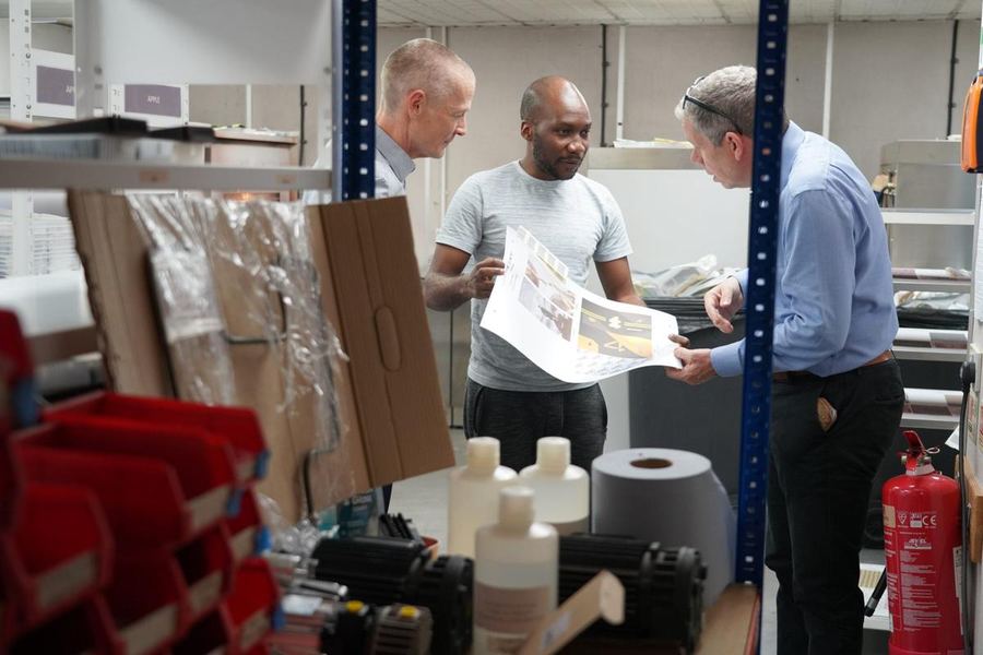 Checking a proof on the print floor